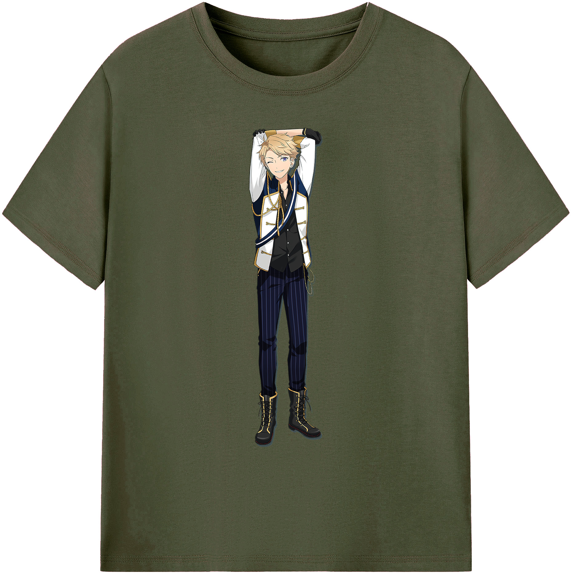 （画像用） あんさんぶるスターズ! Ensemble Stars 綿100％ メンズ半袖Tシャツ｜肌触りやわらか＆通気性